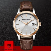pagani design 2019 new mens classic mechanical watches business waterproof clock luxury brand genuine leather automatic watch