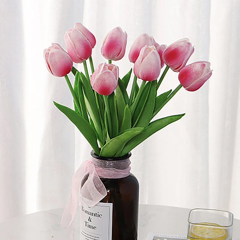 Искусственный цветок тюльпана для домашнего декора декоративный искусственный