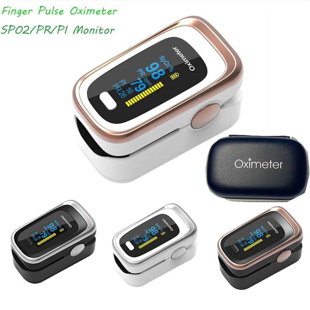 

Fingertip Pulse Oximeter OLED Finger Oximetro SPO2 PR PI RR ODI4 Respiratory Rate Sleep Monitor with Case De Pulsioximetro Dedo