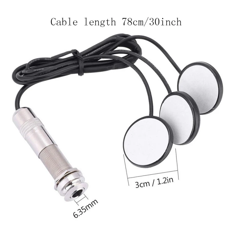 

Universal 6.35mm Pickup Piezo 3 Transducer For Acoustic Accessories