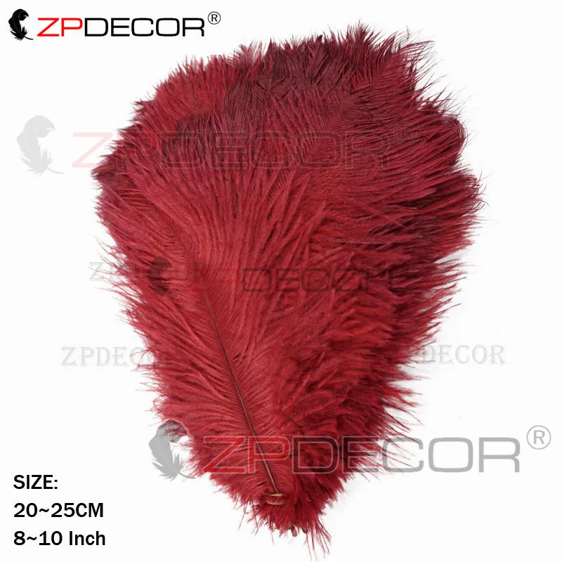 ZPDECOR Красивые 20-25 см/8-10 дюймов страусиные перья для рукоделия ювелирных изделий для свадебной вечеринки - Цвет: Розовый
