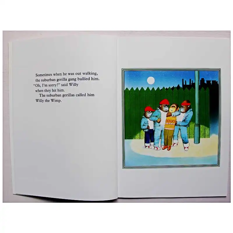 Willy the Wimp от Anthony Browne обучающая английская книга с картинками карта для детей