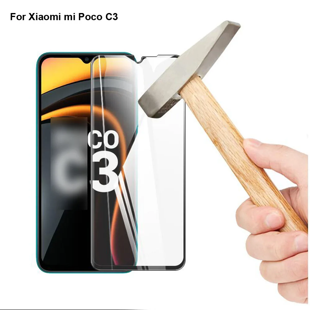 

5 шт. закаленное стекло для Xiaomi mi Poco C3 полное покрытие 9H Взрывозащищенная Защита экрана для Xiaomi mi Poco C 3 защитная пленка