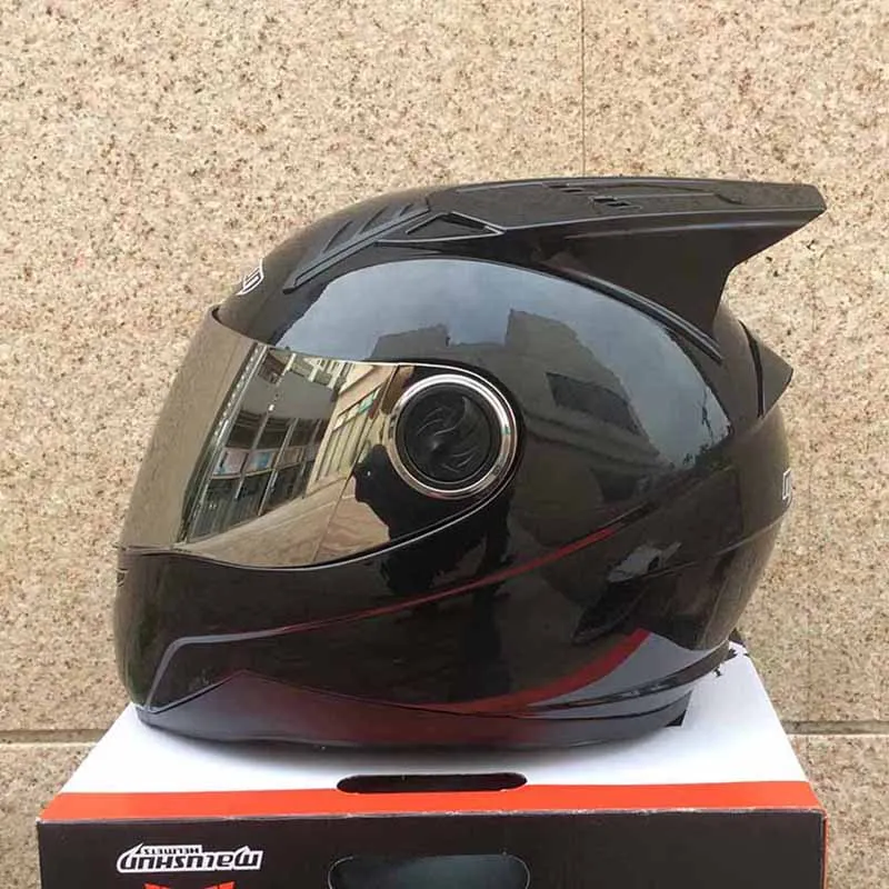 Motorcycle Helmet cool Modular Winter Season Black With Visor Safety Single Lens Racing Full Face the | Автомобили и мотоциклы