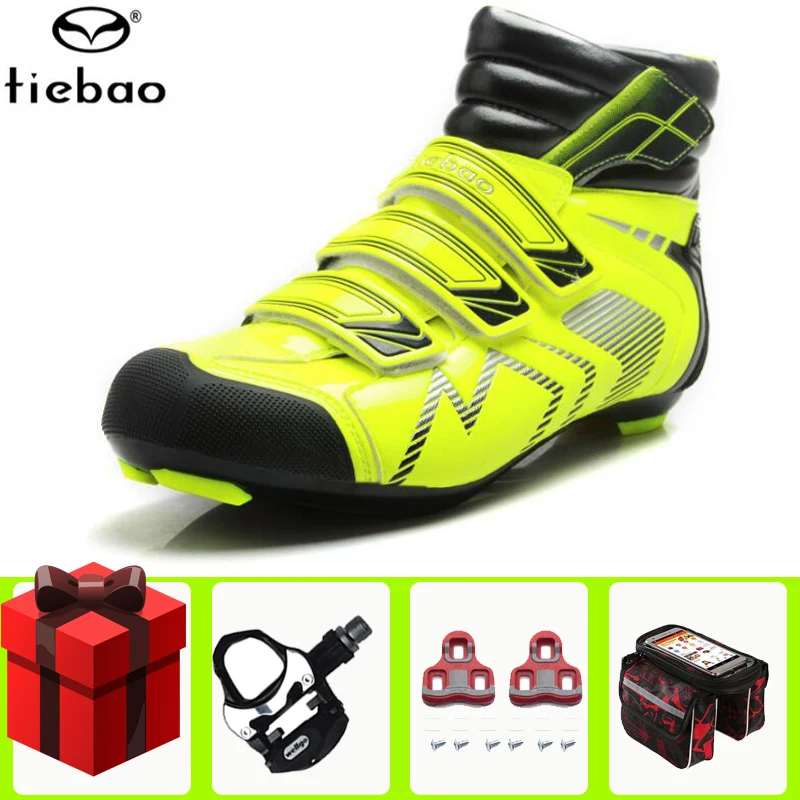 Tiebao/зимняя обувь для велоспорта; sapatilha ciclismo zapatillas scarpe strada; комплект педалей; спортивная обувь для велоспорта и гонок