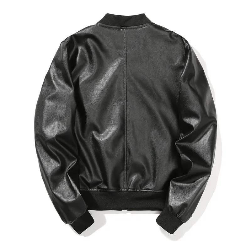 Женская куртка из ПУ кожи свободная повседневная верхняя одежда бейсбольная