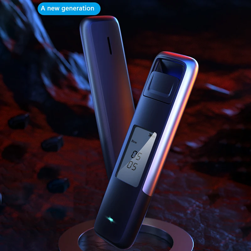 

Portable Non-Contact Alcohol Tester with Digital Display Screen , USB Rechargeable BAC Tester with Police Grade High Accuracy