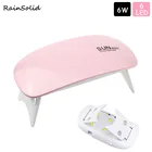 Портативный сушильщик для ногтей SUNmini 6 Вт 6 шт.светодиодов Ультрафиолетовый для сушки гель полировки 4560s Таймер Авто индукционный инструмент для маникюра