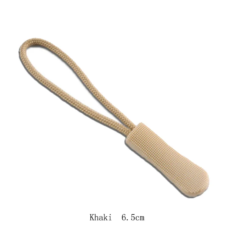 khaki Рюкзак одежда резиновая молния Веревка концы застежка-молния Пряжка для принадлежности для одежды/сумок 5 шт - Цвет: khaki