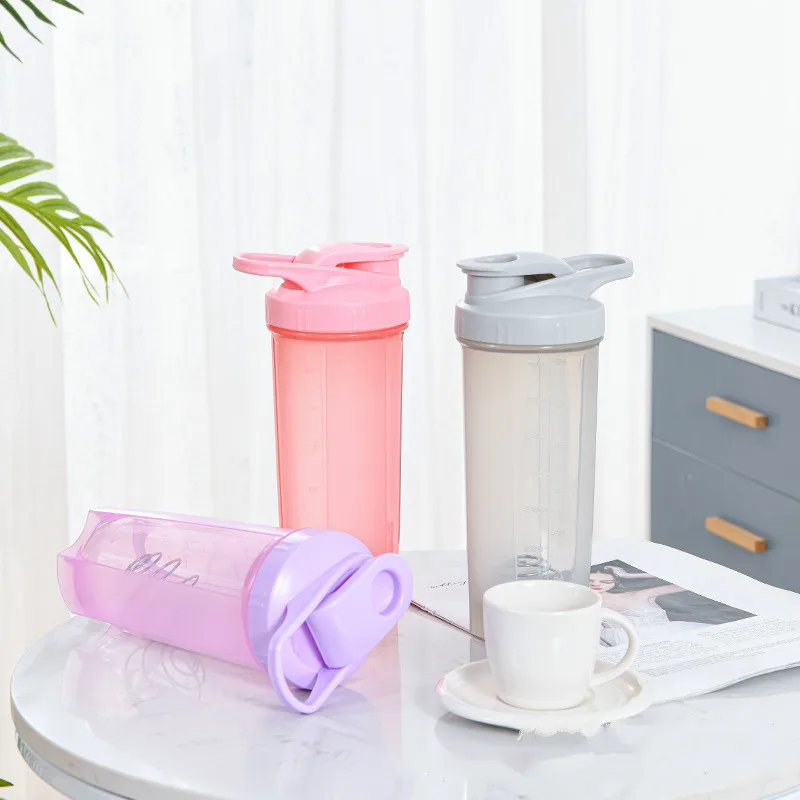 

700ml Frosted Shake Cup Milkshake Sports Bottle Outdoor Fitness Water Blender Bottle Protein Powder Portable Gym Training Drink