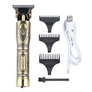 Профессиональный триммер для бороды для мужчин, Парикмахерская электрическая машинка для стрижки волос, беспроводная перезаряжаемая машинка для стрижки волос 0 мм