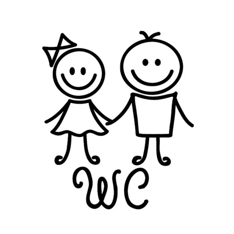 Мультяшная наклейка унитаза искусство Виниловая на стену человеческой куклы |