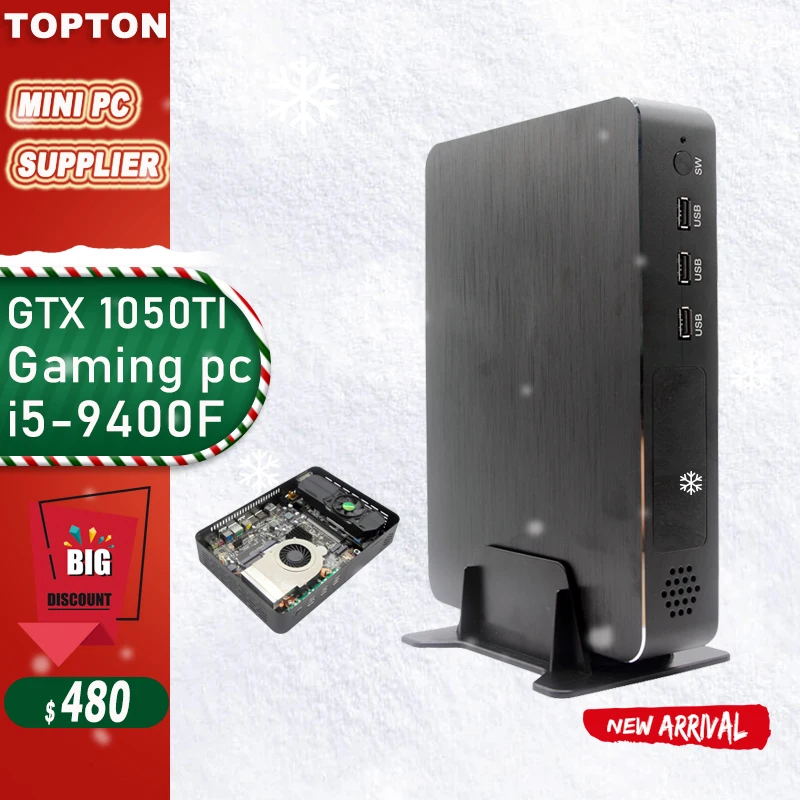 Для игровых мини-ПК настольный уровень i9-9900 i7-9700F i5-9400F GTX1050TI 4G GPU Win10 микро компьютер WiFi 2* HDMI2.0 DVI DP AC Wi-Fi