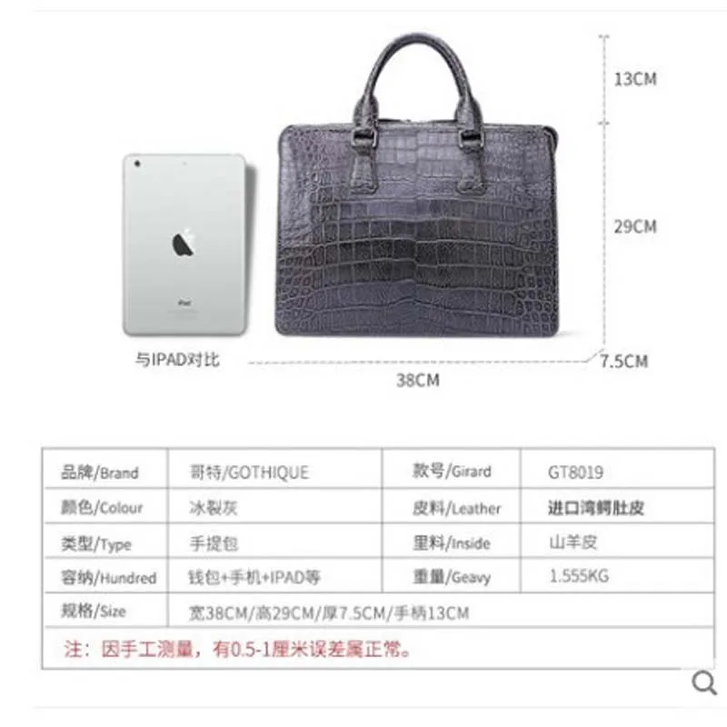 Новая импортная крокодиловая сумка gete для мужчин портфель из крокодиловой кожи
