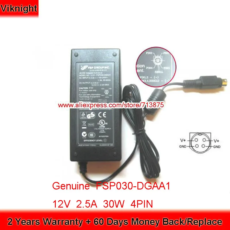 Оригинальный FSP030 DGAA1 адаптер переменного тока 12V 2.5A 30W зарядное устройство для Abus