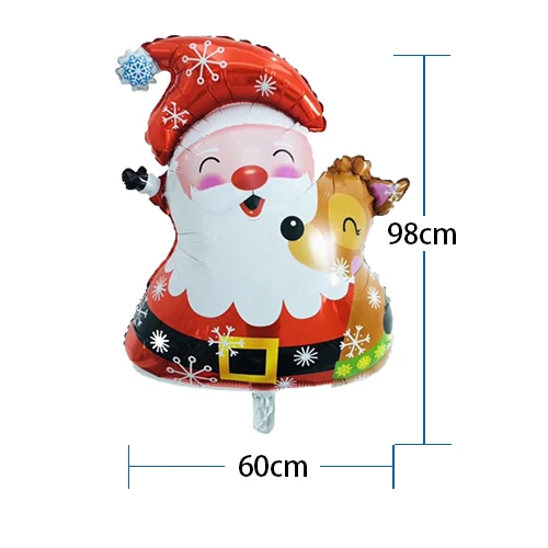 snowflake Santa Elf Moose Deer Animal Foil Helium Balloon Merry Christmas New Year Xmas Decorations Birthday party decorations kids - Цвет: snowflake Santa