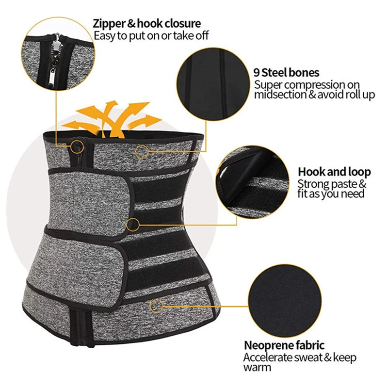 Шейпер женский спортивный триммер для талии бандаж Поддержка двойной