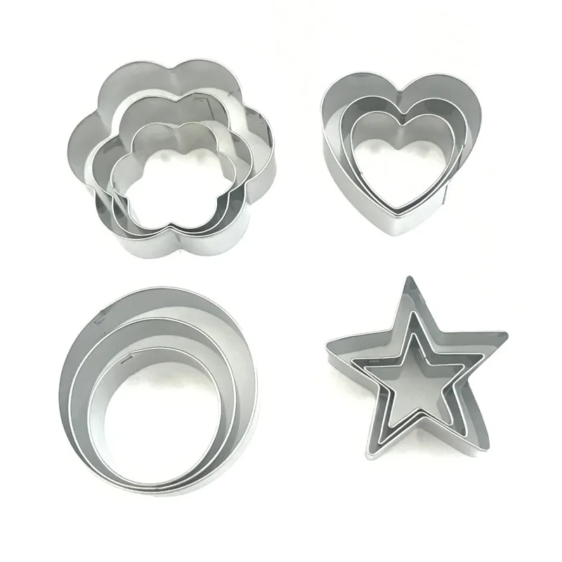 3 шт./упак. виде незаполненного круга сердце Нержавеющая сталь Sugarcraft Печенье Торт выпечки резак пресс-форм для выпечки инструмент KX 175