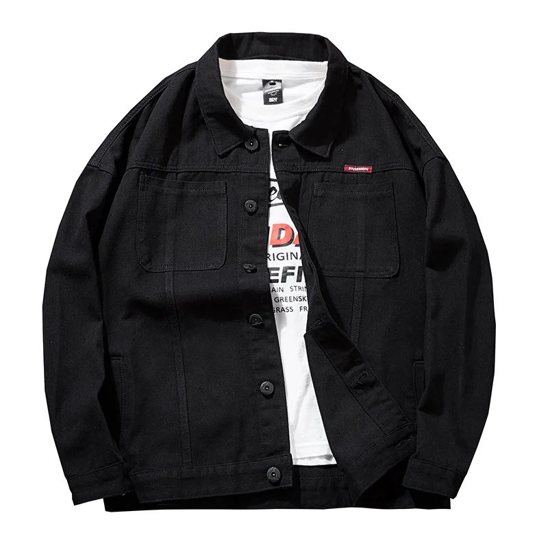 

New Arrival Fashion Super Large Jeans Jacket Men Trendy Autumn Black Loose Denim Men Plus Size M L XL 2XL3XL 4XL 5XL 6XL 7XL 8XL