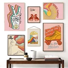 Мультяшный феминистский знак мира постер с радугой, настенный художественный принт, картина от солнца, строительная леска, Дикий Тигр, детская комната, домашний декор