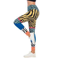 zohra sexy women legging animal pattern splicing printing fitness leggins fashion slim legins high waist leggings woman pants