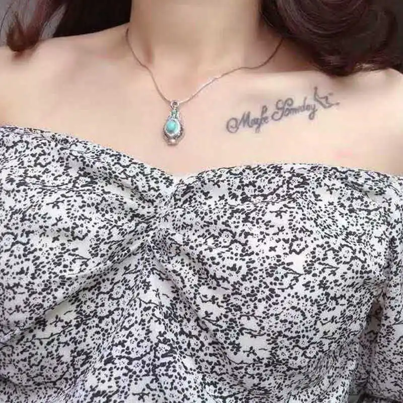 

Genuine 925 Sterling Silver Natural Turquoise Vase Pendant Necklace Women's Fine Jewelry Gifts