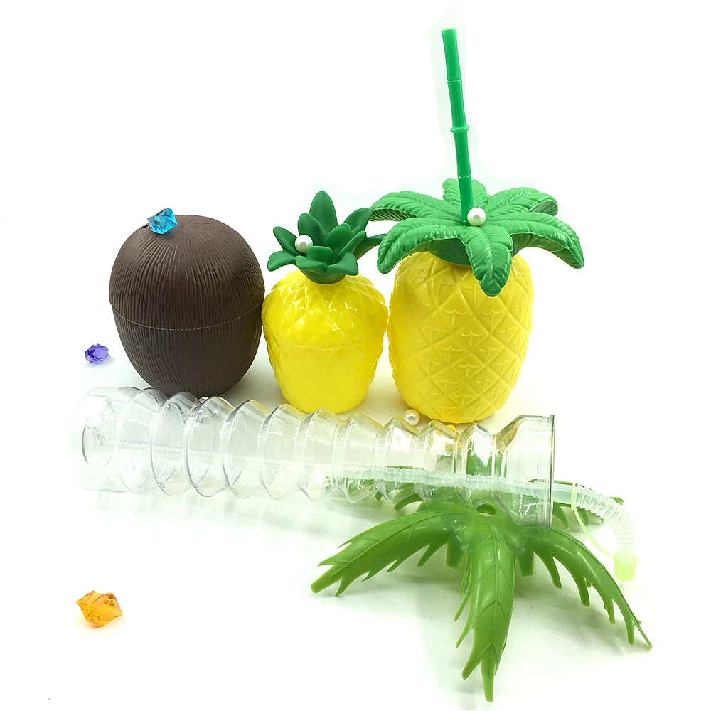 

ZLJQ 12pcs/lot Coconut Palm Tree Cold Drink water Bottle Drink/Beer Coffee bottle Swimming Pool Beach Summer Party Kids Toy Gift