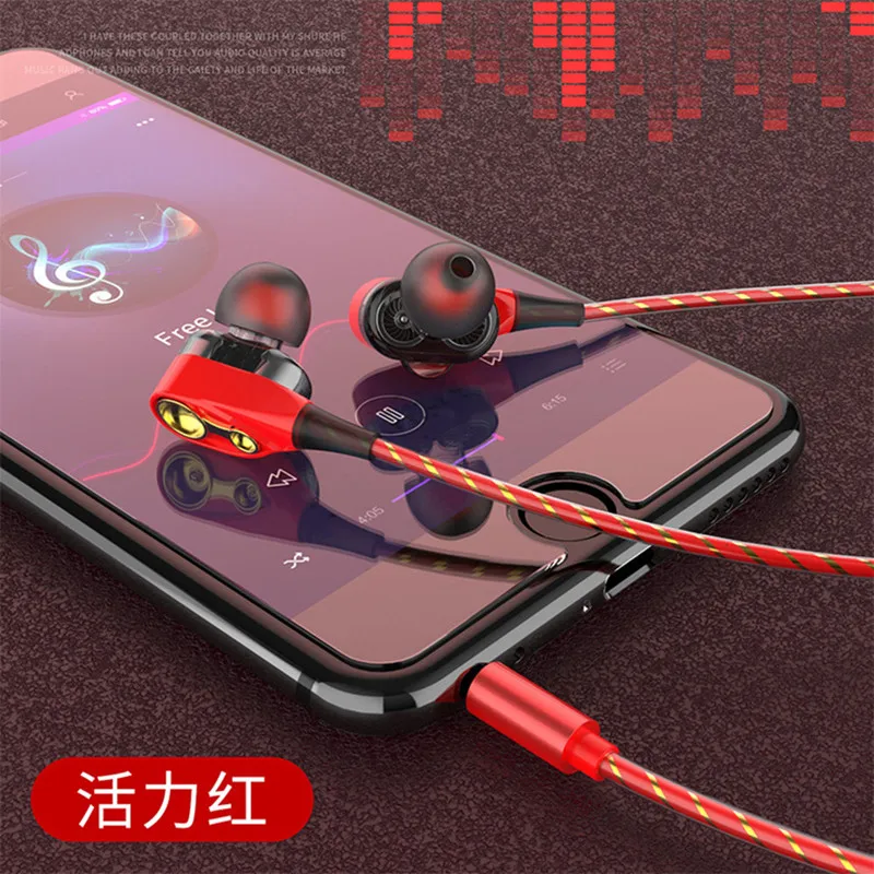 Универсальные стереонаушники наушники-вкладыши с басами для iPhone huawei Xiaomi