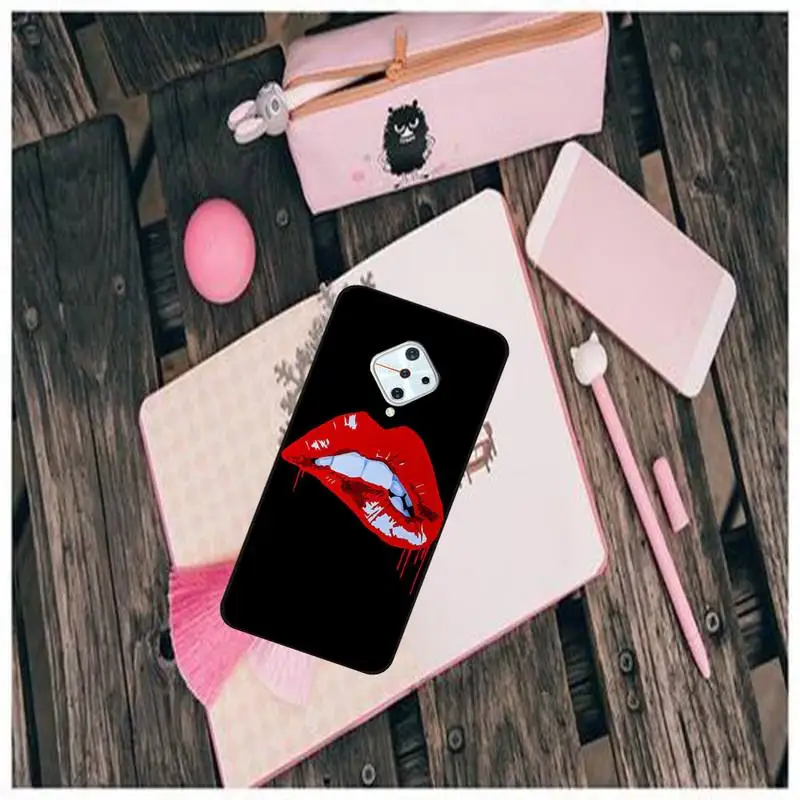 

LJHYDFCNB Girls Sexy Lips Phone Case For Vivo X9 9s 20 Plus Y97 83 75 71 69 V15 V17 V5 S