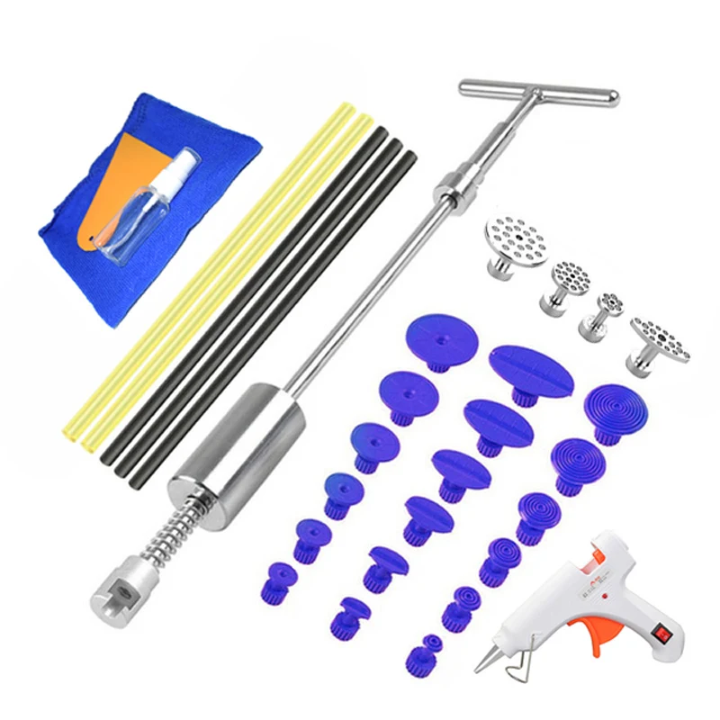 

Auto Car Dent Repair Tools Kit Dent Puller Kit Dent Removal Tool Slide Hammer Glue Sticks Reverse Hammer Glue Tabs Hail Damage