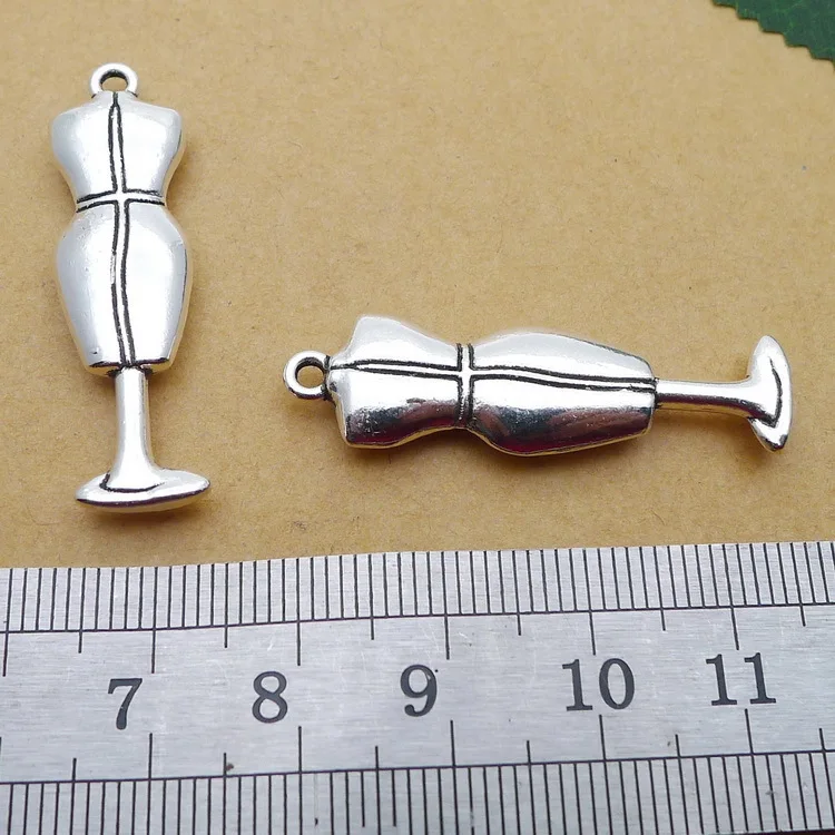 

Supplies For Jewelry Making 3pcs 10x38mm Antique Silver Color Hanger Charms