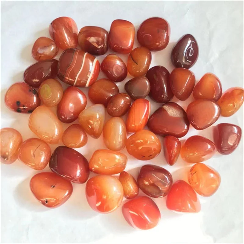 

Natural crystal gemstone red agate tumble stones for healing reiki