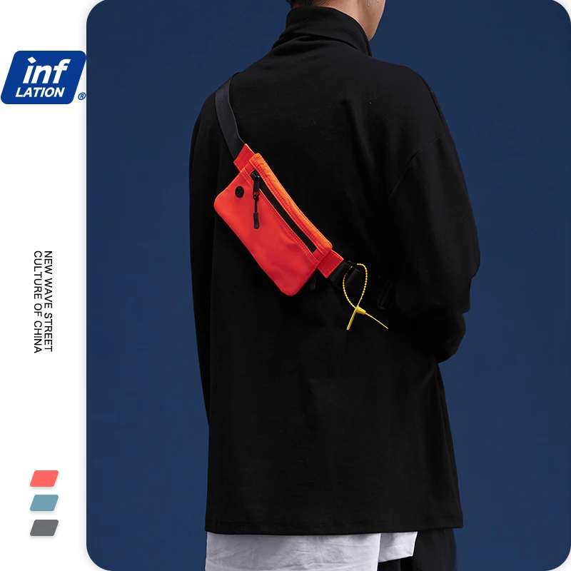 Мужская и Женская поясная сумка INFLATION эластичная для денег на лето 206AI2019|Поясные