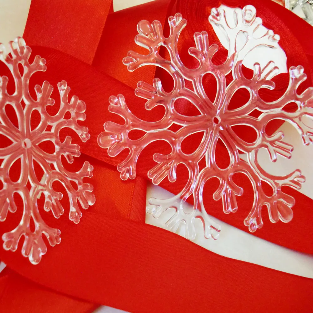 10 см белые и прозрачные поддельные снежинки Очаровательное украшение на