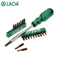 laoa 20pcs multi function magnetic screwdriver tools hardness hrc60 professional screwdriver bits repair kit