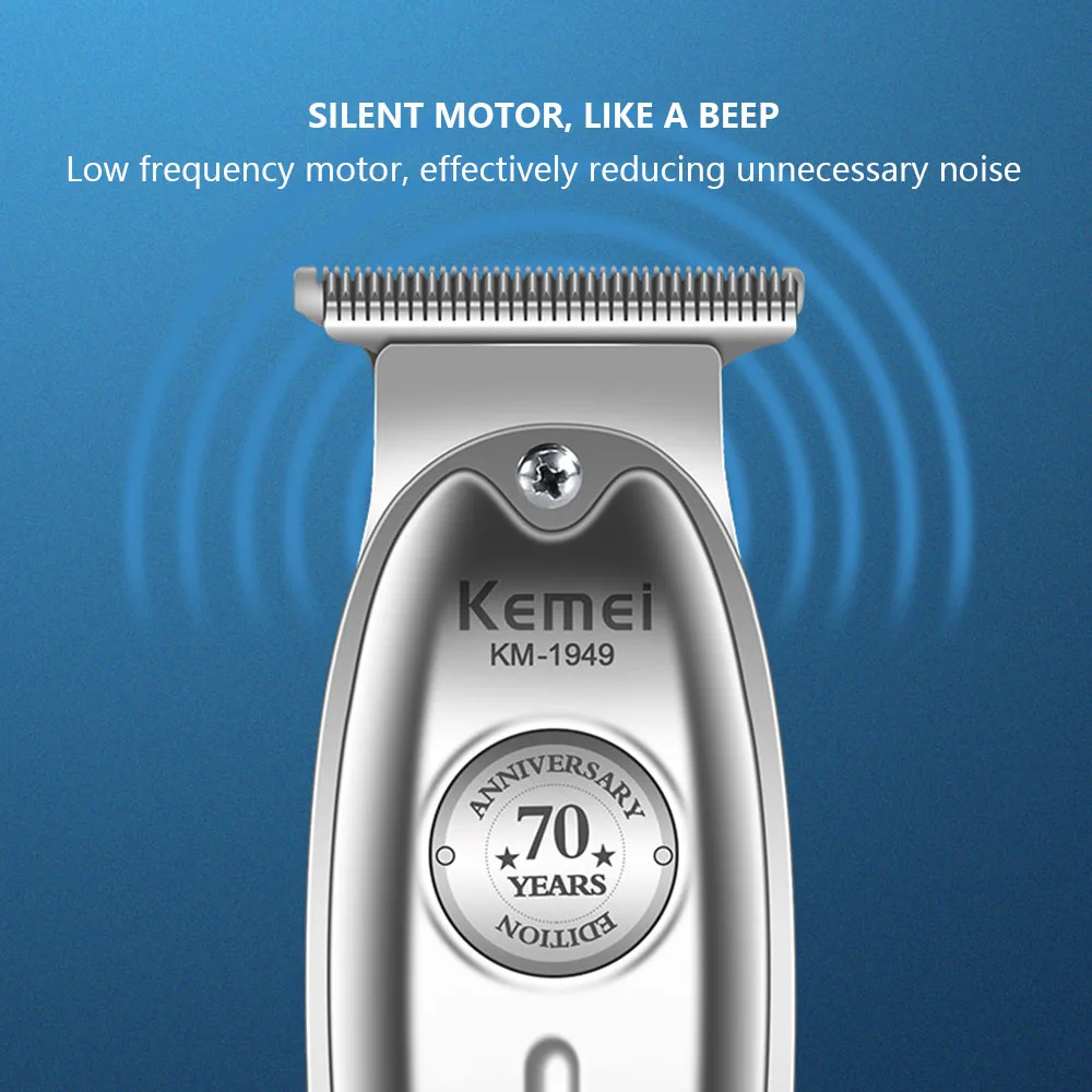 kemei km-1949 all metal Carbon Steel Blade Machine Hair Cutter Clipper Electric Cordless Beard Trimmer | Бытовая техника