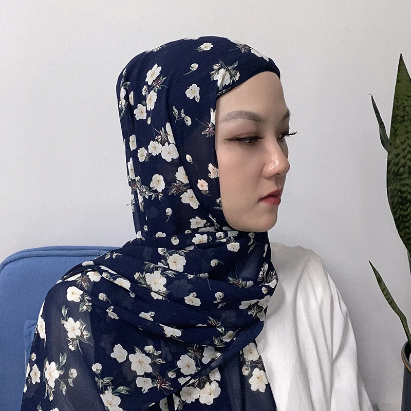 Мусульманская женская шапочка с жемчугом шифоновая Бандана капюшоном шарф