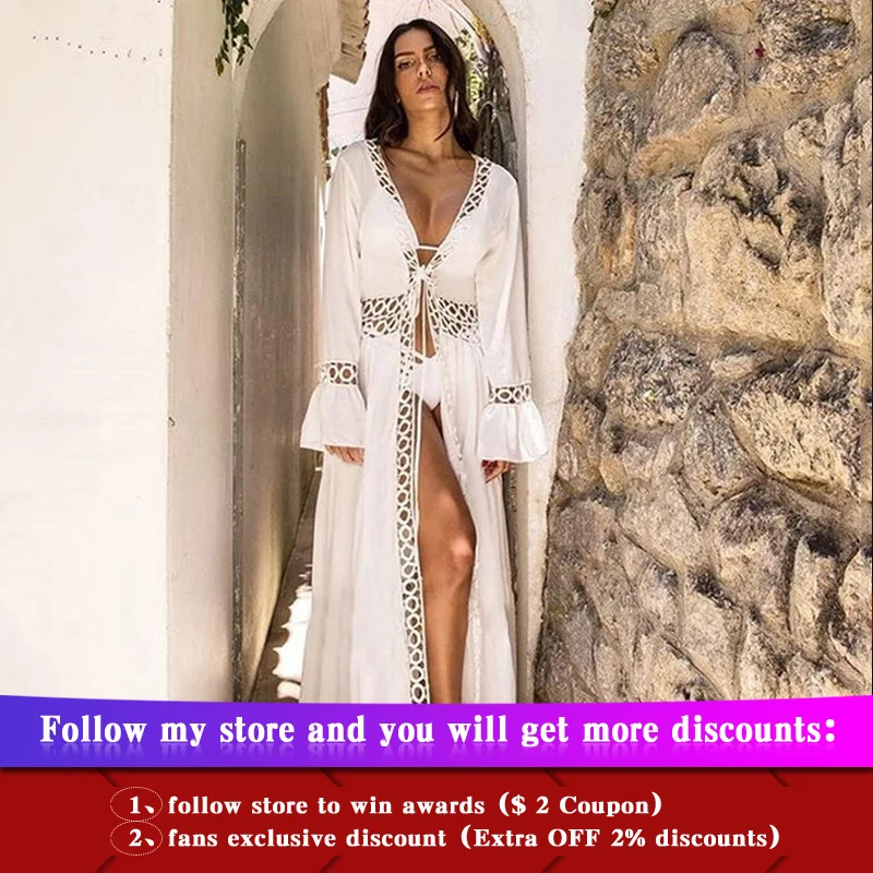 Пляжная накидка Lossky длинная туника с длинным рукавом для девушек на лето 2020 |