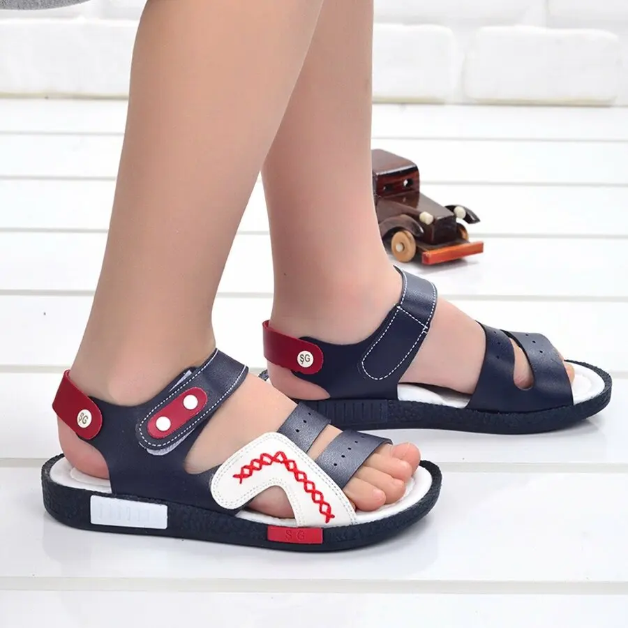 

Kids Sandals Cute Bebe Kiko Lf 2498-07 Orthopedic Size Sandals Slippers Navy-White-Red
