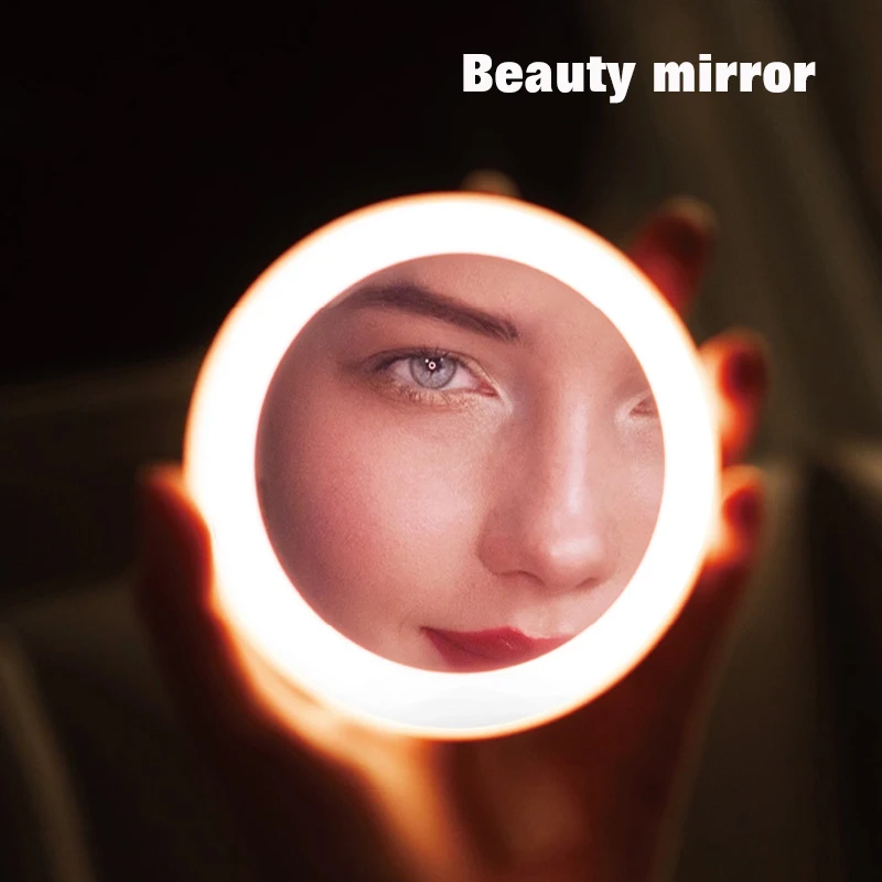 Новый дизайн косметическое зеркало многофункциональное карманное светодиодное