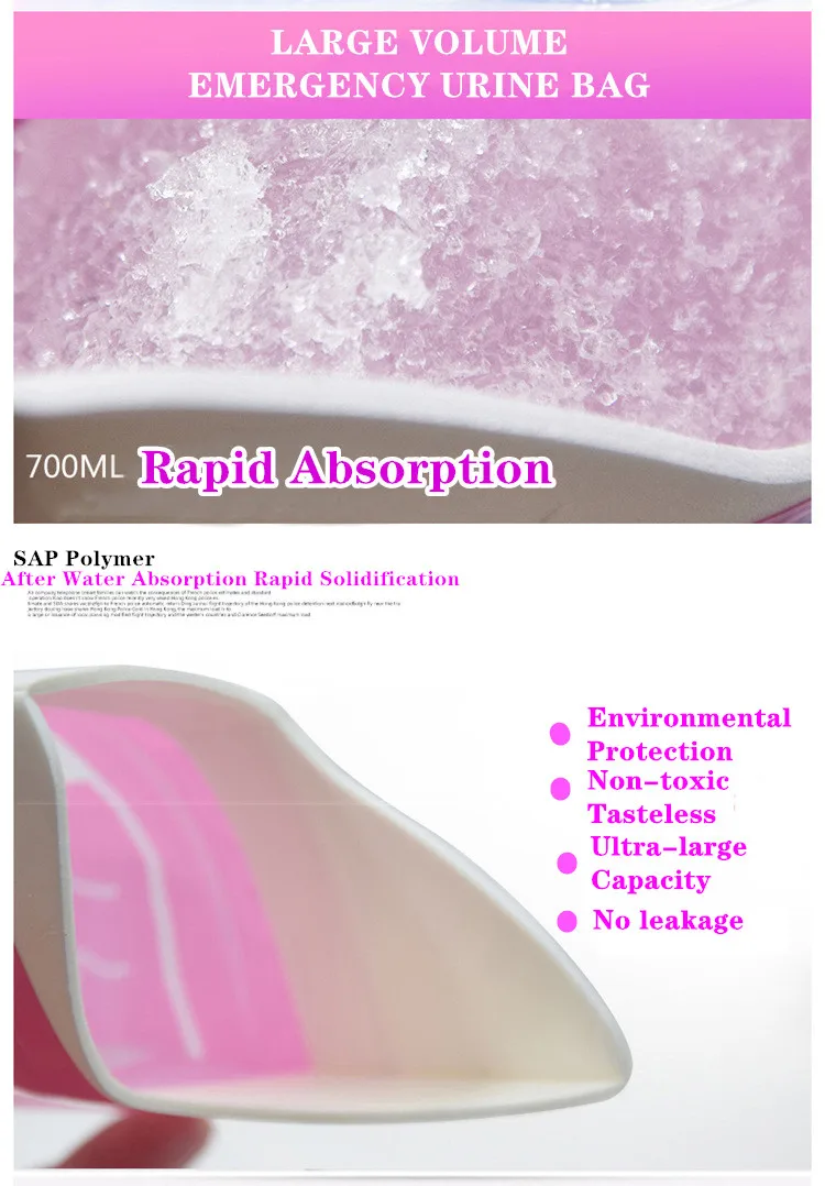 1 шт. одноразовый портативный аварийный автомобильный мешок для мочи рвоты