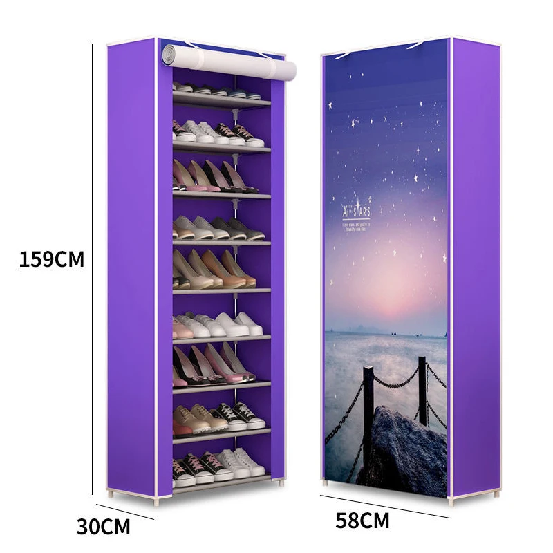 

Multiple Layer Shoe Cabinet Nonwoven Fabric Saving Space Shoe Organizer Rack Modern Assemble Shoe Rack for Home Furniture