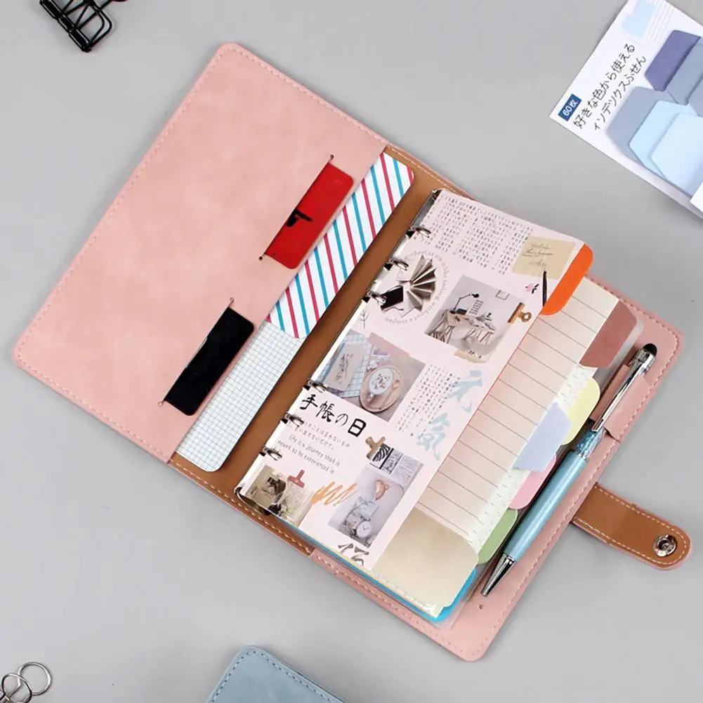 

A6 Loose Leaf Binder Notebook Detachable School Stationery DIY Scrapbook Diary Agenda Planner Bullet Cover School Stationery