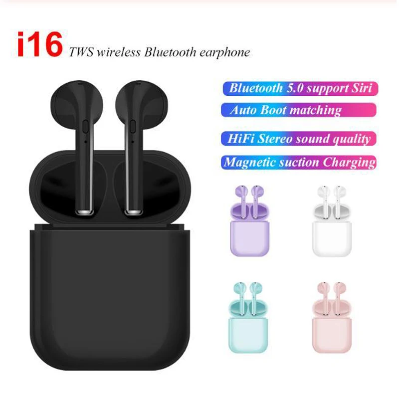 I16 TWS беспроводные наушники Bluetooth 5 0 гарнитура с микрофоном стерео Airpots для Iphone 11