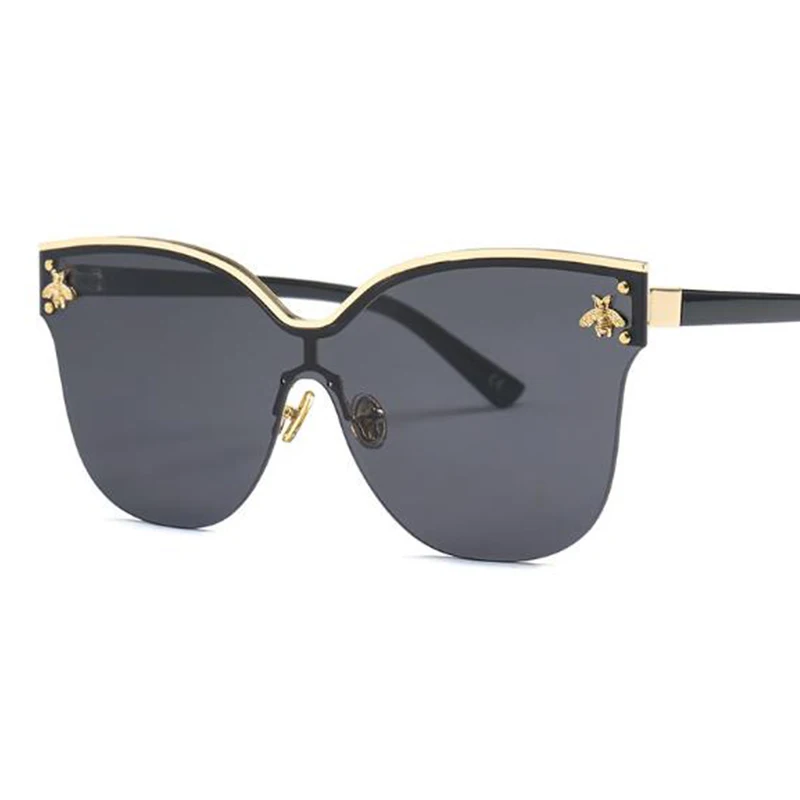 Солнцезащитные очки без оправы женские роскошные модные большие брендовые