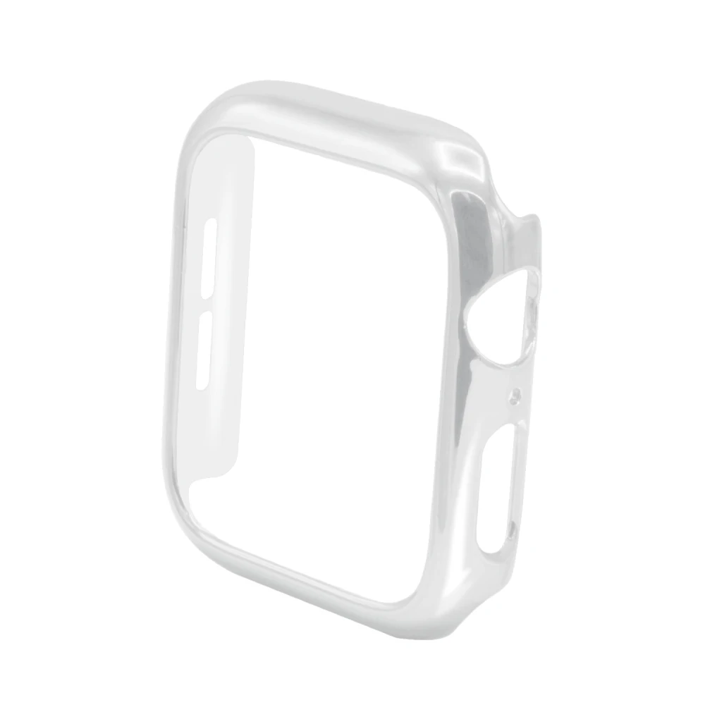SILVER Ультра тонкий бампер для Apple Watch Series 4 40 мм 44 мм PC чехол тонкий чехол для iWatch 5 защитная пластиковая рамка 40 44 мм ремешок - Цвет: SILVER