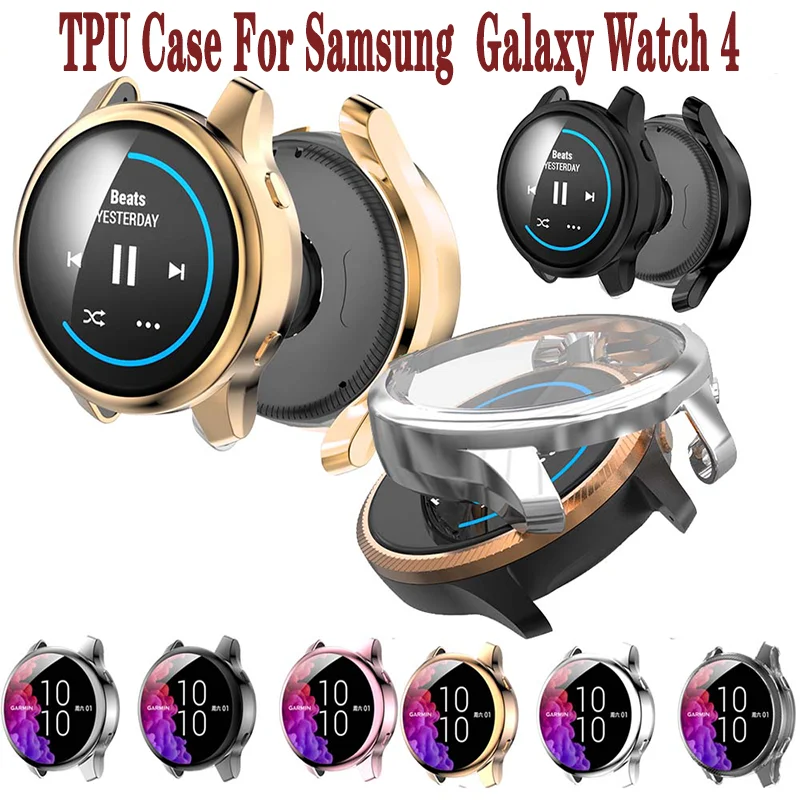 

Case for samsung Galaxy watch 4 classic 46mm/42mm TPU Plated cover all-around bumper Screen protector Galaxy watch 4 44mm 40mm