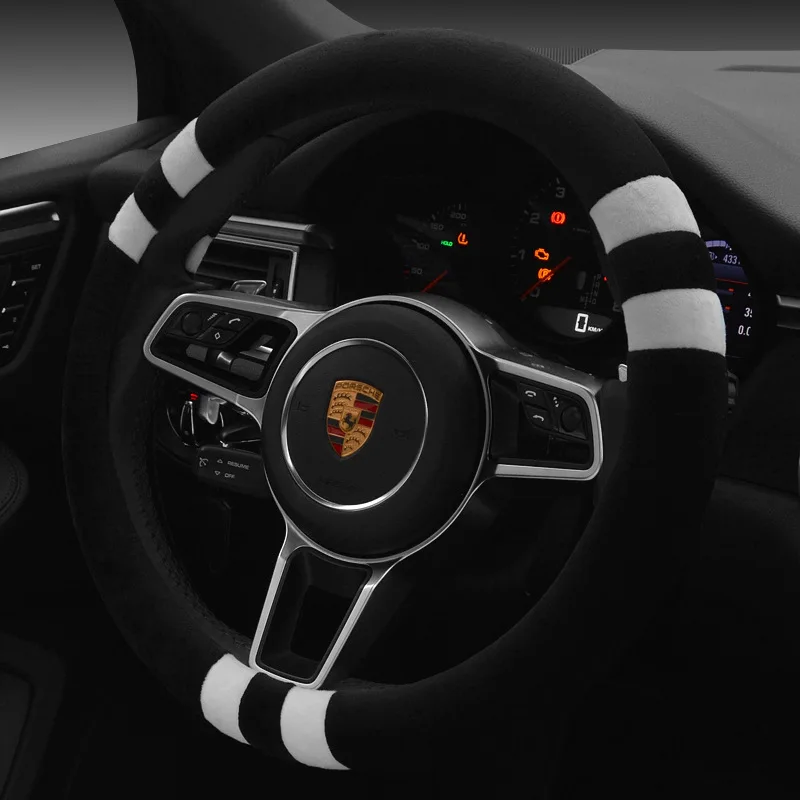 

New car steering wheel cover 37-38cm universal plush steering wheel cover car anti-skid four seasons Auto accessories
