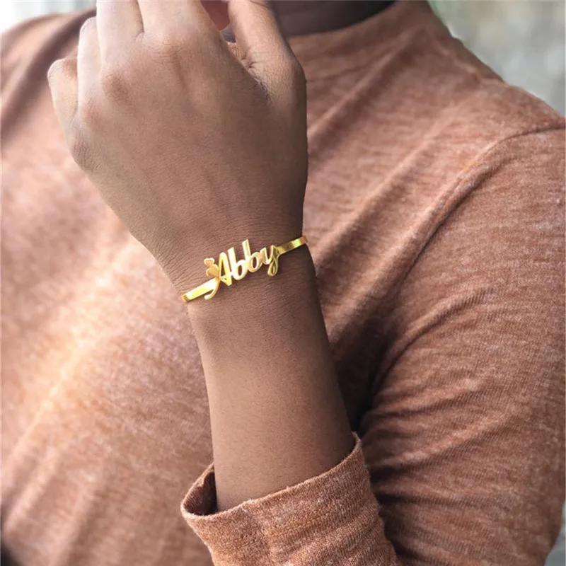 Браслеты из нержавеющей стали с именным браслетом персонализированные именные