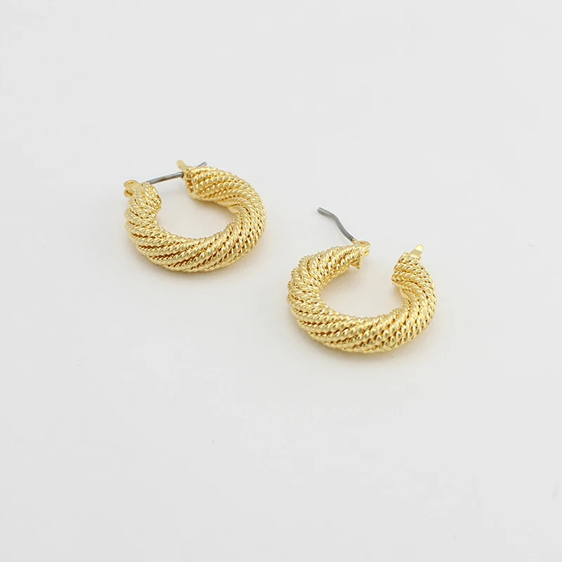 Gold Peri'sBox толстые звенья u-образные геометрические серьги латунные золотые Висячие серьги для женщин шикарные стильные серьги знаменитостей ювелирные изделия - Окраска металла: Gold
